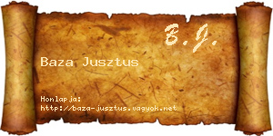 Baza Jusztus névjegykártya